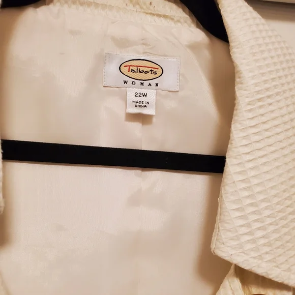 Talbots Winter White Double-Breasted Jacket 22W EUC - Picture 2 of 12